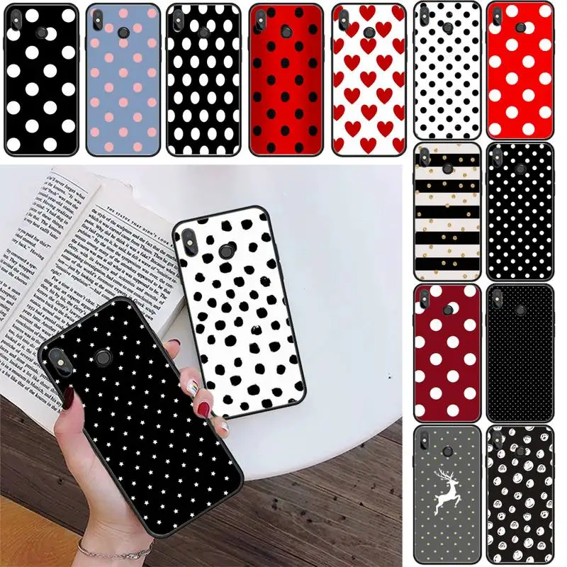 

Red Black Gold Polka dots Dot Phone Case For Xiaomi Redmi Note7 Pro Note8 Pro 8T Note9 9S Redmi8 8A Note10 9C