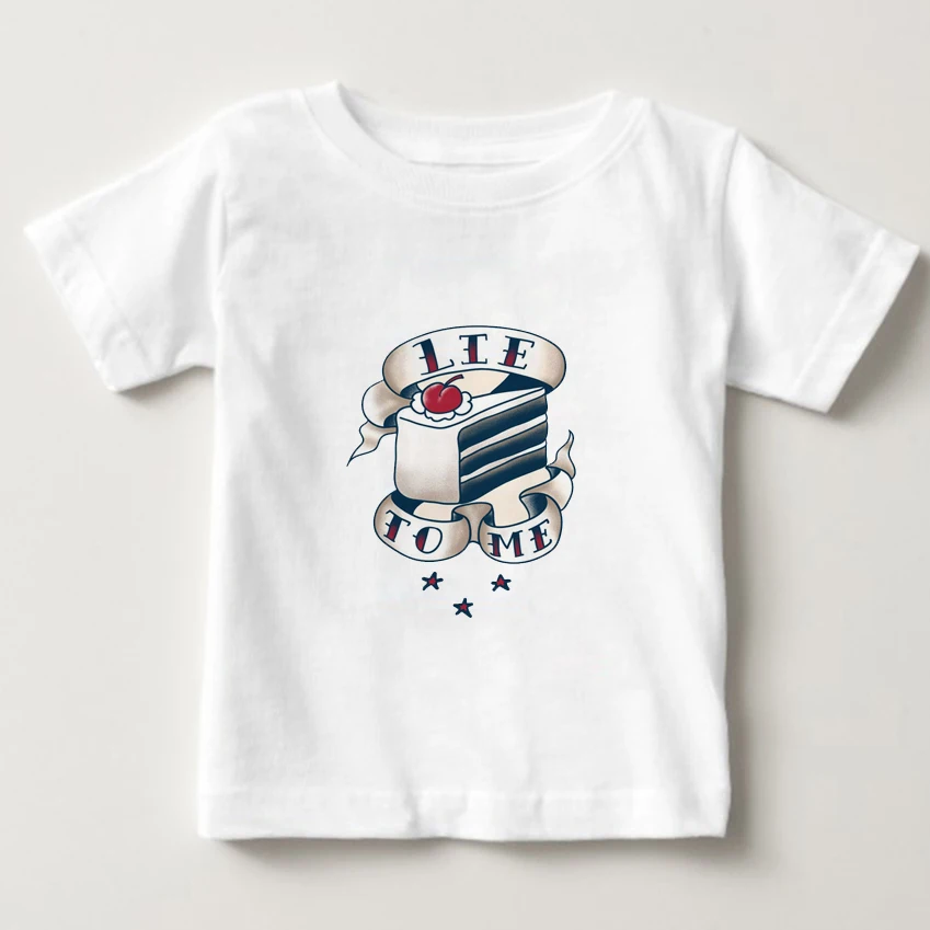 

Kids Fashion New Portal 2 T Shirt children Pure Cotton Game Short Sleeve t shirt The Cake print T-shirt boy/girl Tees shirt NN