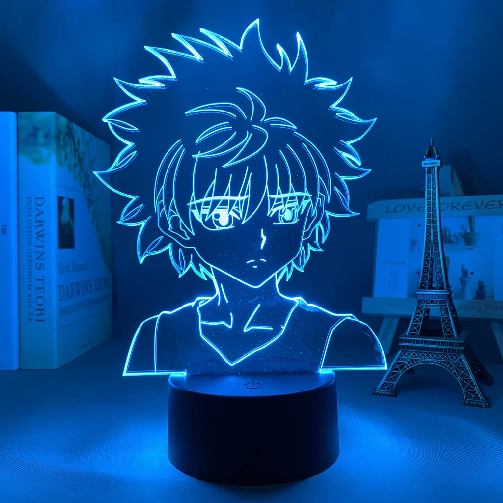 

3d Светодиодная лампа аниме Hunter X Hunter Killua для спальни, декор, светильник, подарок на день рождения, акриловый светодиодный ночсветильник Hxh ...