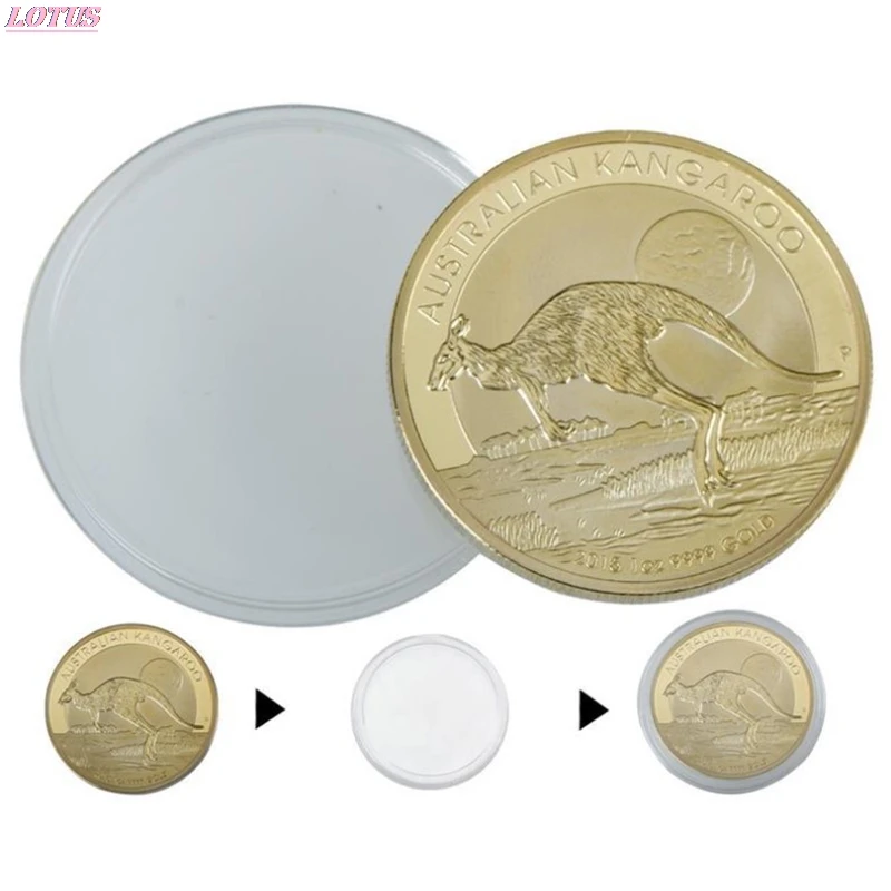 Значки Эмблемы австралийского кенгуру позолоченные монеты Елизаветы II дизайн