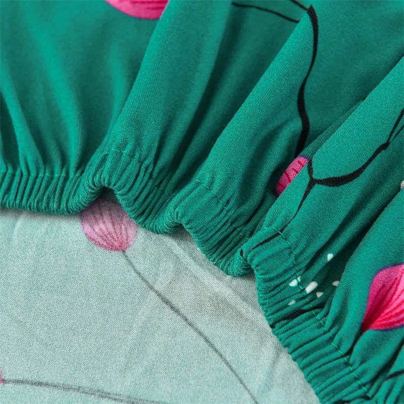 Зеленое цветочное оформление дизайнерское кресло диван чехол для гостиной