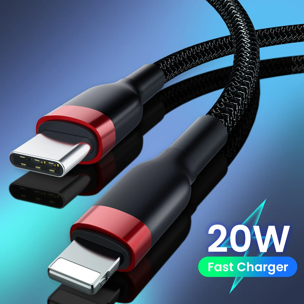 

NEW 20W PD Fast Charging USB-C Charger Cord for iPhone13 12 11 Pro Max Charging Wire Fast Charger Cable Mobile Phone USB Cord 1M