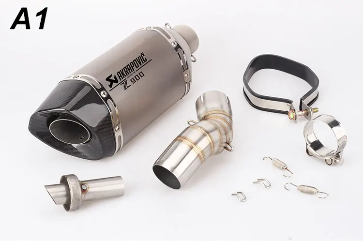 Мотоцикл модифицированный Akrapovic выхлопная труба глушитель большая шестиугольная выхлопная труба и средняя Соединительная труба для Z900- лет