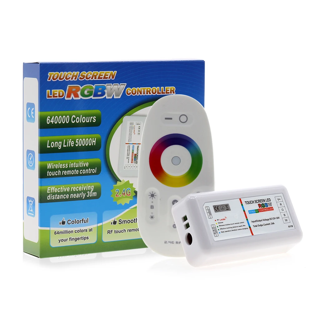 RGBW/RGB LED контроллер сенсорный экран 2,4G DC12-24V 18A пульт дистанционного управления канал для RGB/RGBW светодиодные ленты - Цвет: RGBW