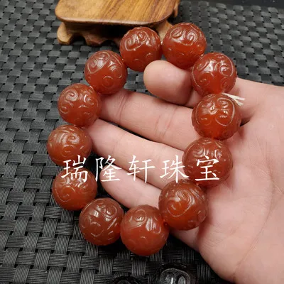 Различные стили Нефритового агата браслет Багуа Круглый из бисера ретро