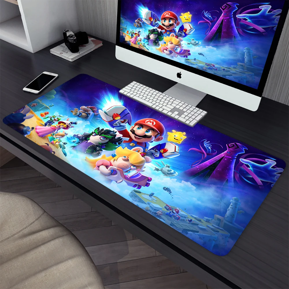 

Mario Large Gaming Mouse Pad Computer Mousepad PC Gamer Laptop Mouse Mat Office Mausepad XXL Carpet Keyboard Mat Desk Pad