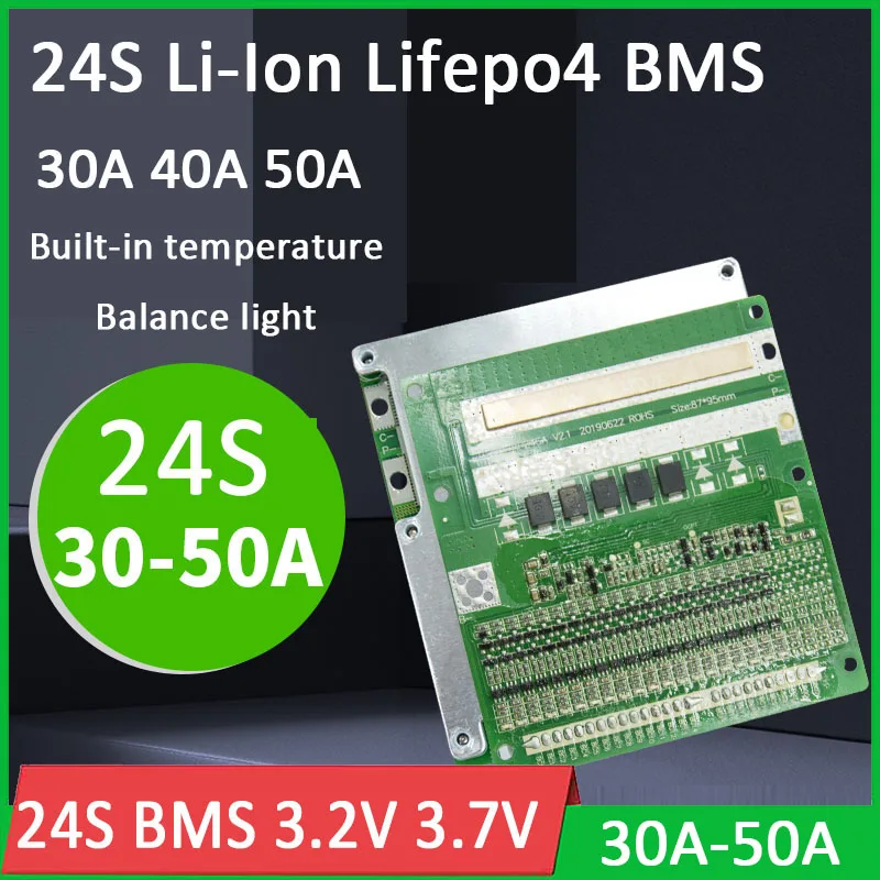 

3S TO 24S 30A 40A 50A BMS 3.7V Li-ion 3.2V Lifepo4 Lithium Battery Protection Board 4S 7S 8S 10S 13S 14S 16S 20S 22S 48V 60V 72V