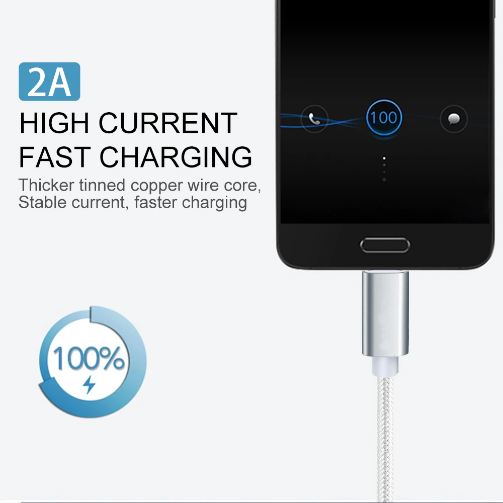 Swalle mi cro USB кабель нейлоновый провод для быстрого заряда для i Phone Sam sung Xiao mi type-C мобильный телефон usb зарядный шнур Быстрая