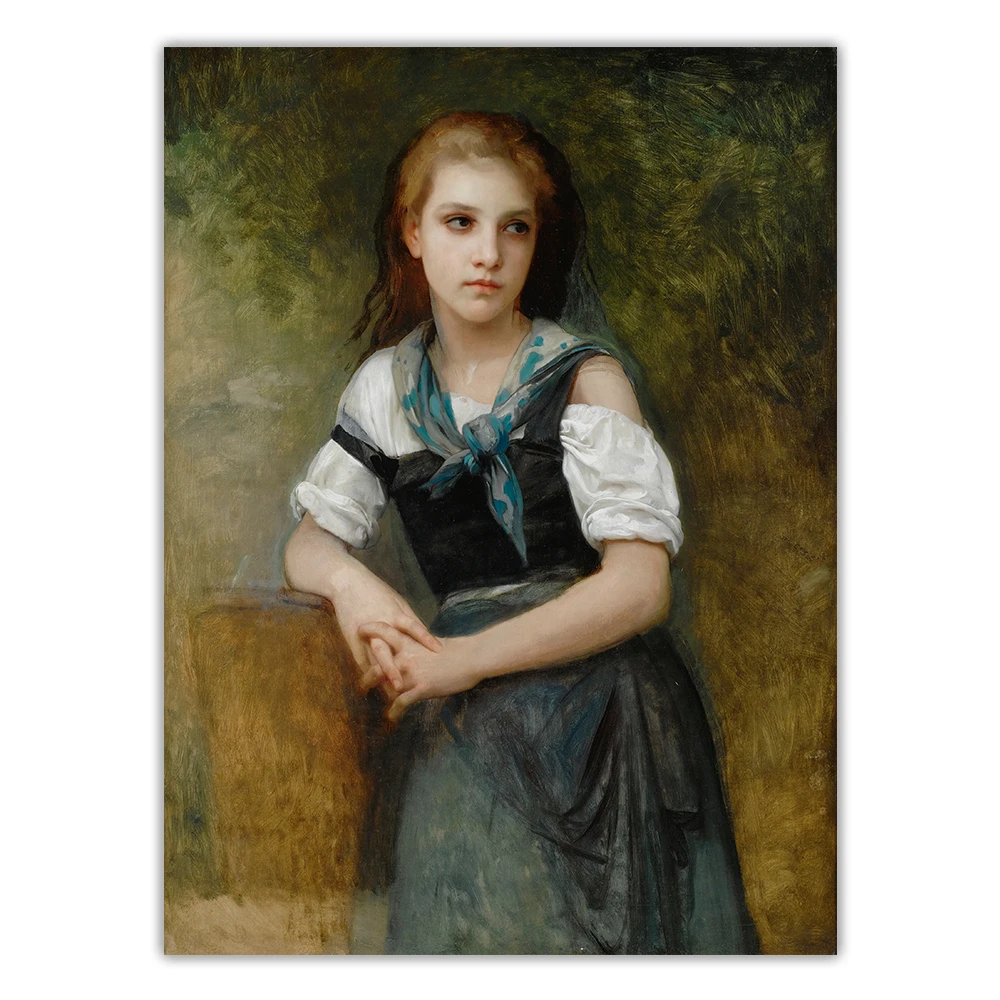 

Citon William Adolphe Bouguereau《A Study For The Secret》Canvas Oil Painting Artwork Poster Picture Wall Decor Home Decoration