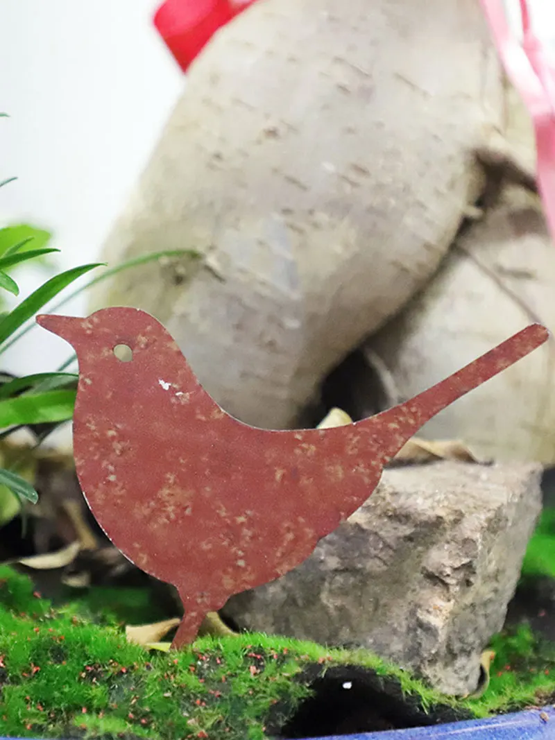 Металлическое украшение для птиц садовый декор силуэты ржавых забор Декор