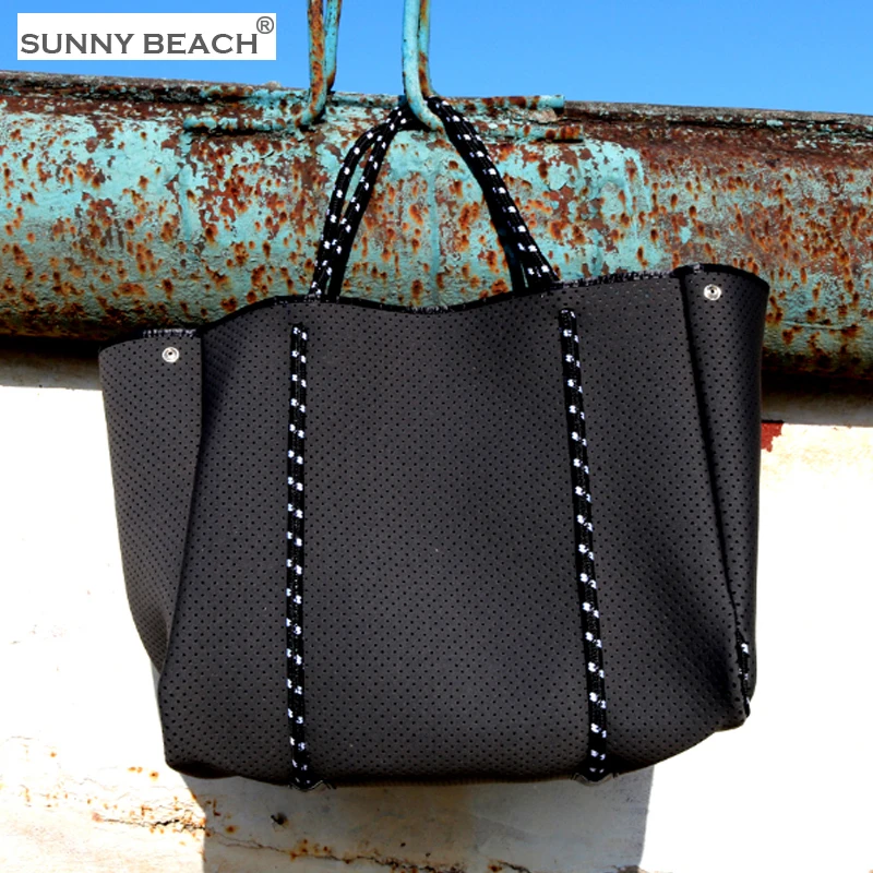Роскошная дышащая ткань для дайвинга женская сумка hanbag Повседневная Сумка тоут