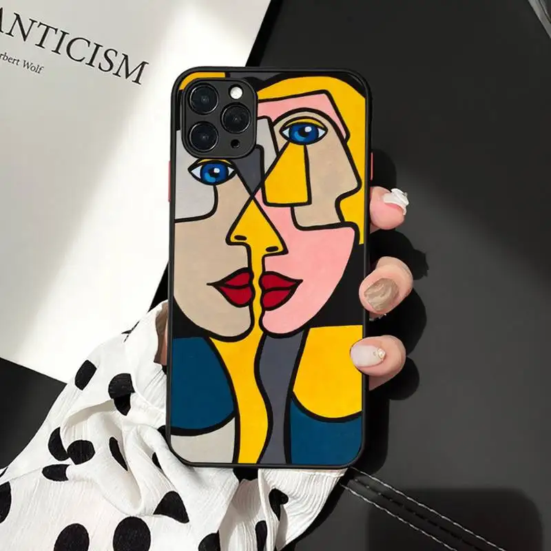 

Picasso abstract Art painting Phone Case matte transparent For iphone 7 8 11 12 plus mini x xs xr pro max cover