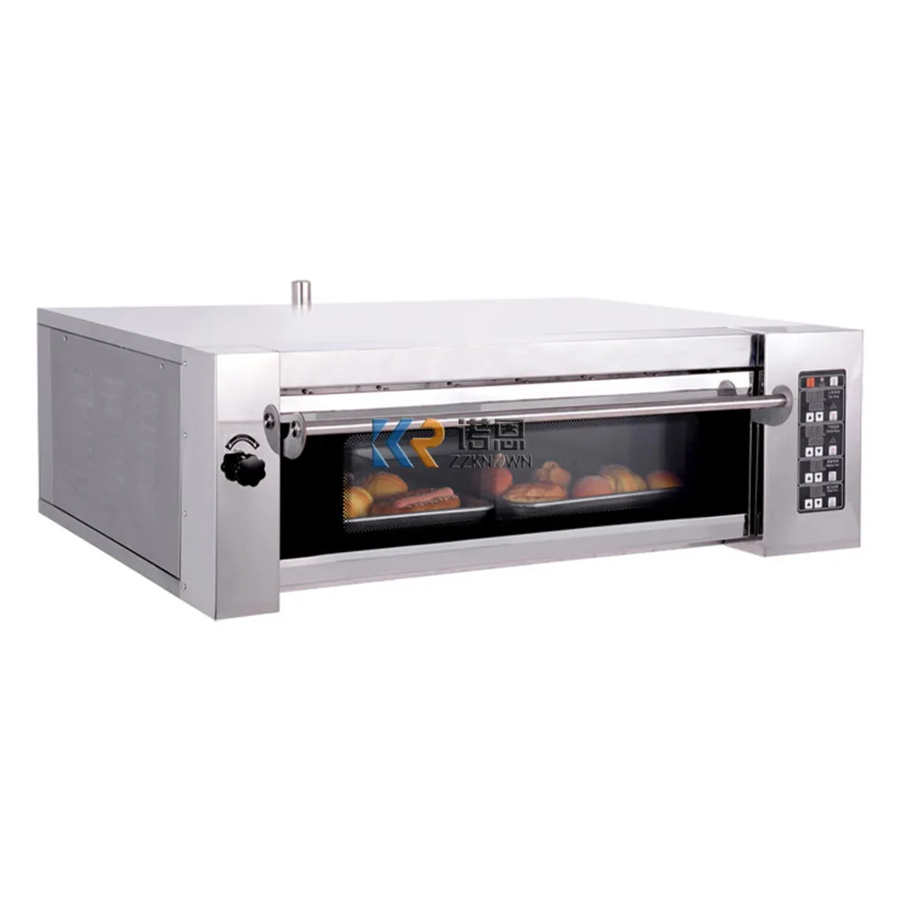 

Factory Supply 1 Deck 2 Trays Commercial Kitchen Electric Oven Bakery Machine Equipment Baking Oven Bread Cake Deck Oven
