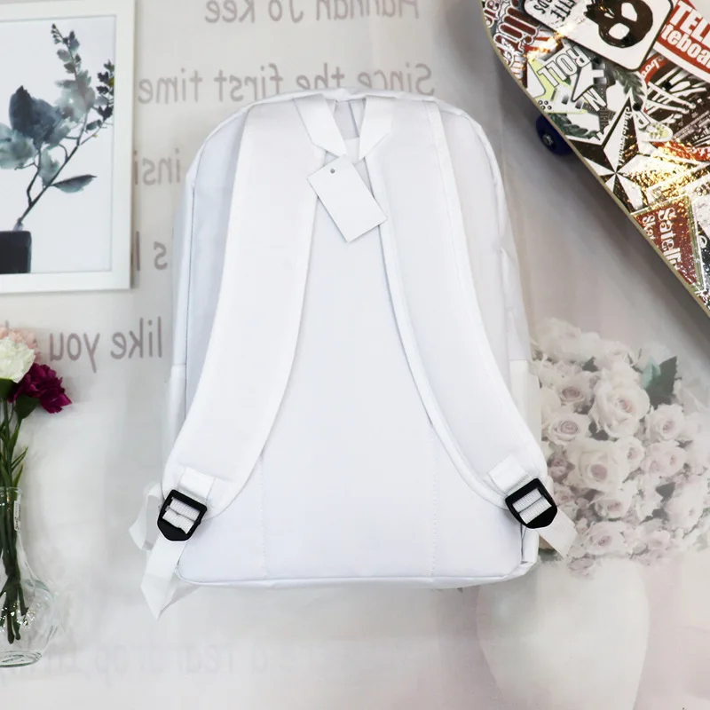 

OFF Brand White Canvas Backpacks Men Hip Hop Fashion Street Style Skate/Basketball/Football/Cycling/Running Bags