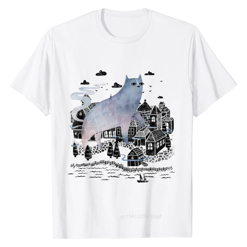 

All-Match Cotton Wool Men T Shirt The Fog Elves Dog Village Tee Shirts Birthday Day Cool Hip Hop Cute T-Shirt Lovers Day