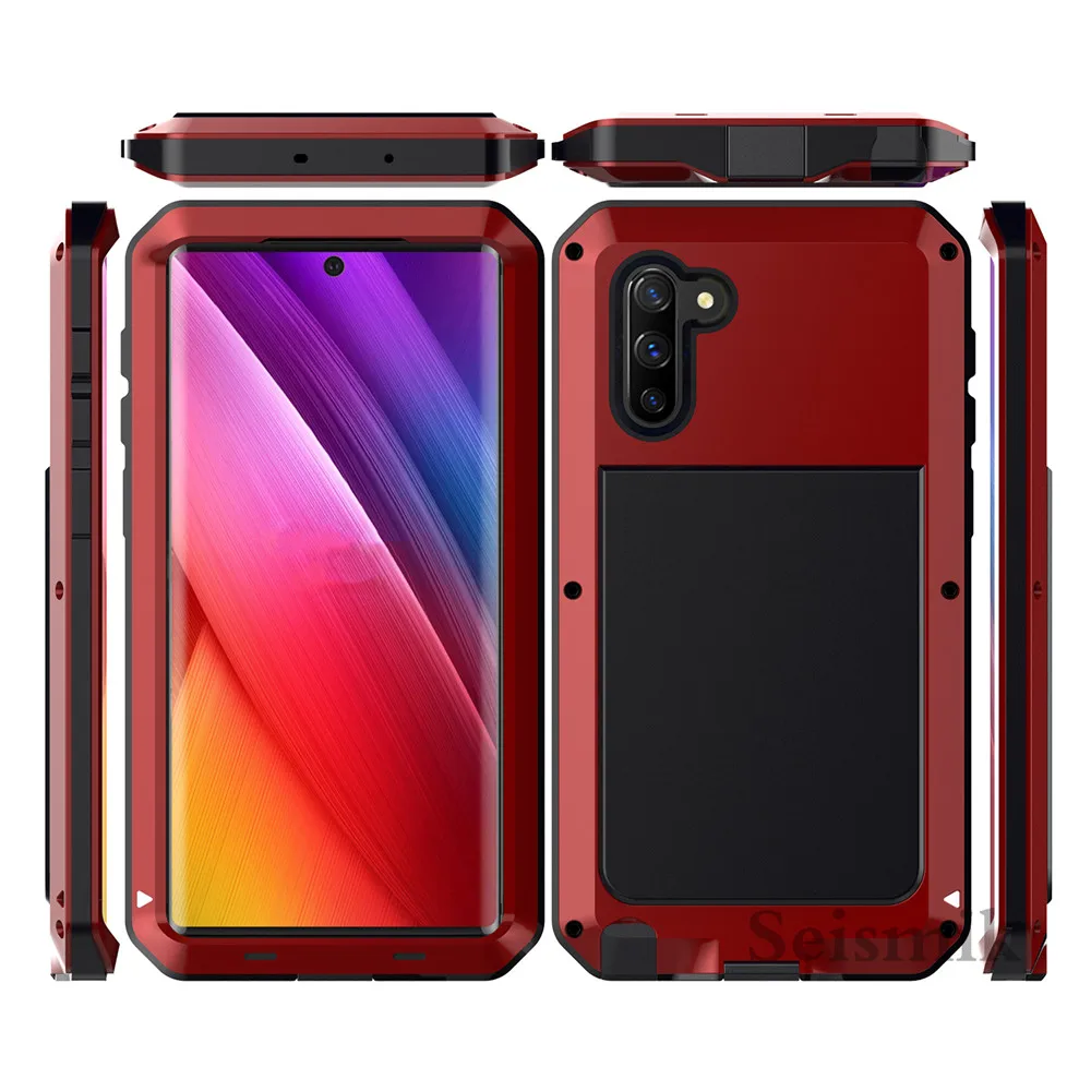 Полная защитная сверхпрочная Защита для samsung Note10 S10 S10E S9 S9plus S7 S8 S8Plus Роскошный Металлический противоударный