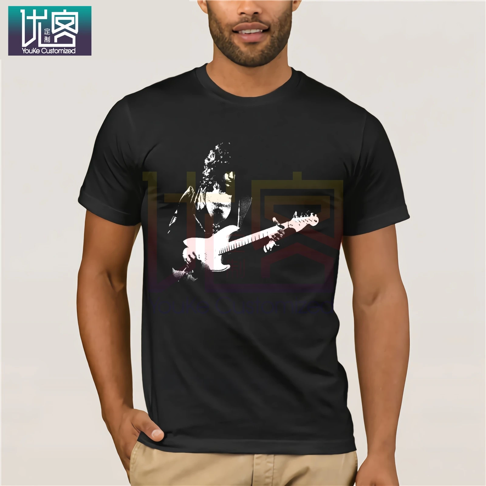 Футболка с принтом Ричи блэкморе темно фиолетовая Радужная футболка потрясающие