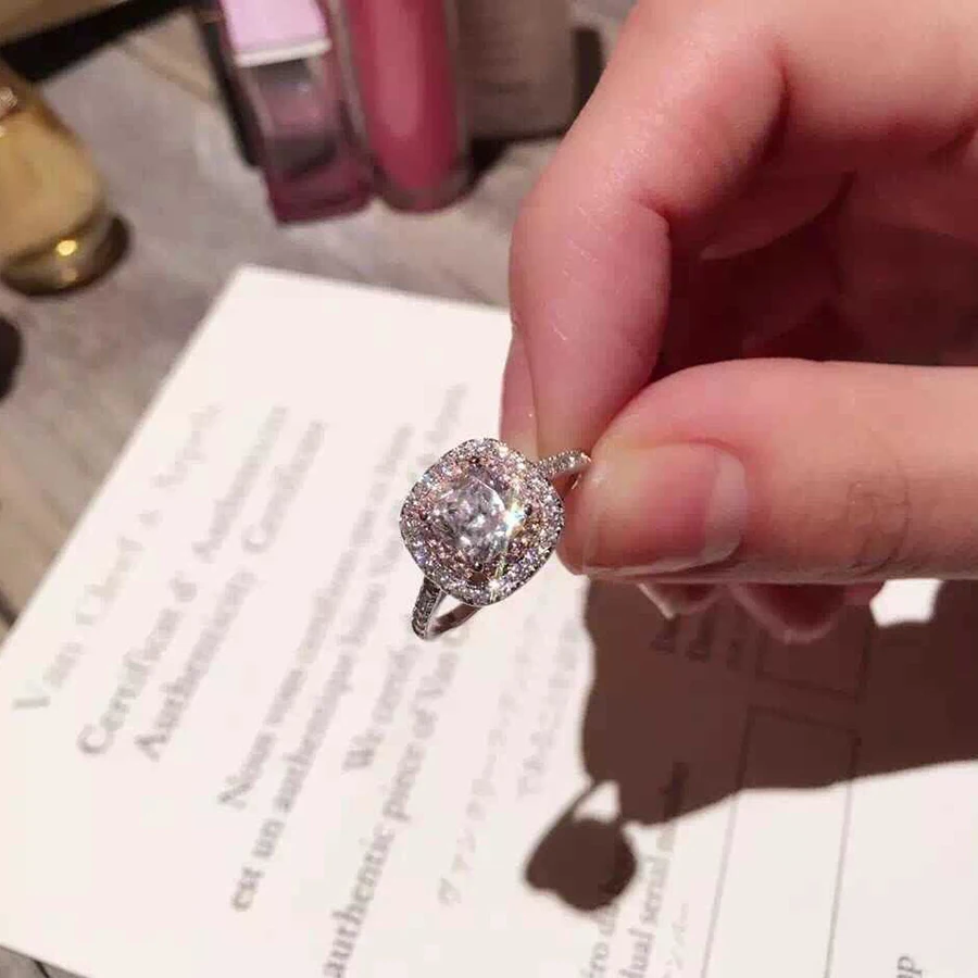 Преувеличенные обручальные кольца для женщин квадратное кольцо принцессы с