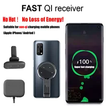 Qi Wireless Charger Receiver, Magnetic Fast Charging Wireless Charger Adapter for iPhone/Samsung/Xiaomi/LG/Google/Nokia, Etc