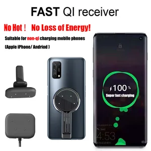 qi wireless charger receiver magnetic fast charging wireless charger adapter for iphonesamsungxiaomilggooglenokia etc free global shipping