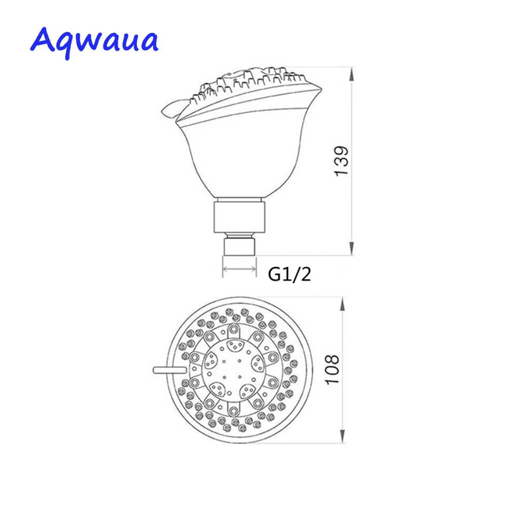 Сменная насадка для душа Aqwaua с фиксированным креплением G1/2 ' семь функций