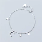 Браслеты женские из серебра 925 пробы с Луной и звездами, SBR017