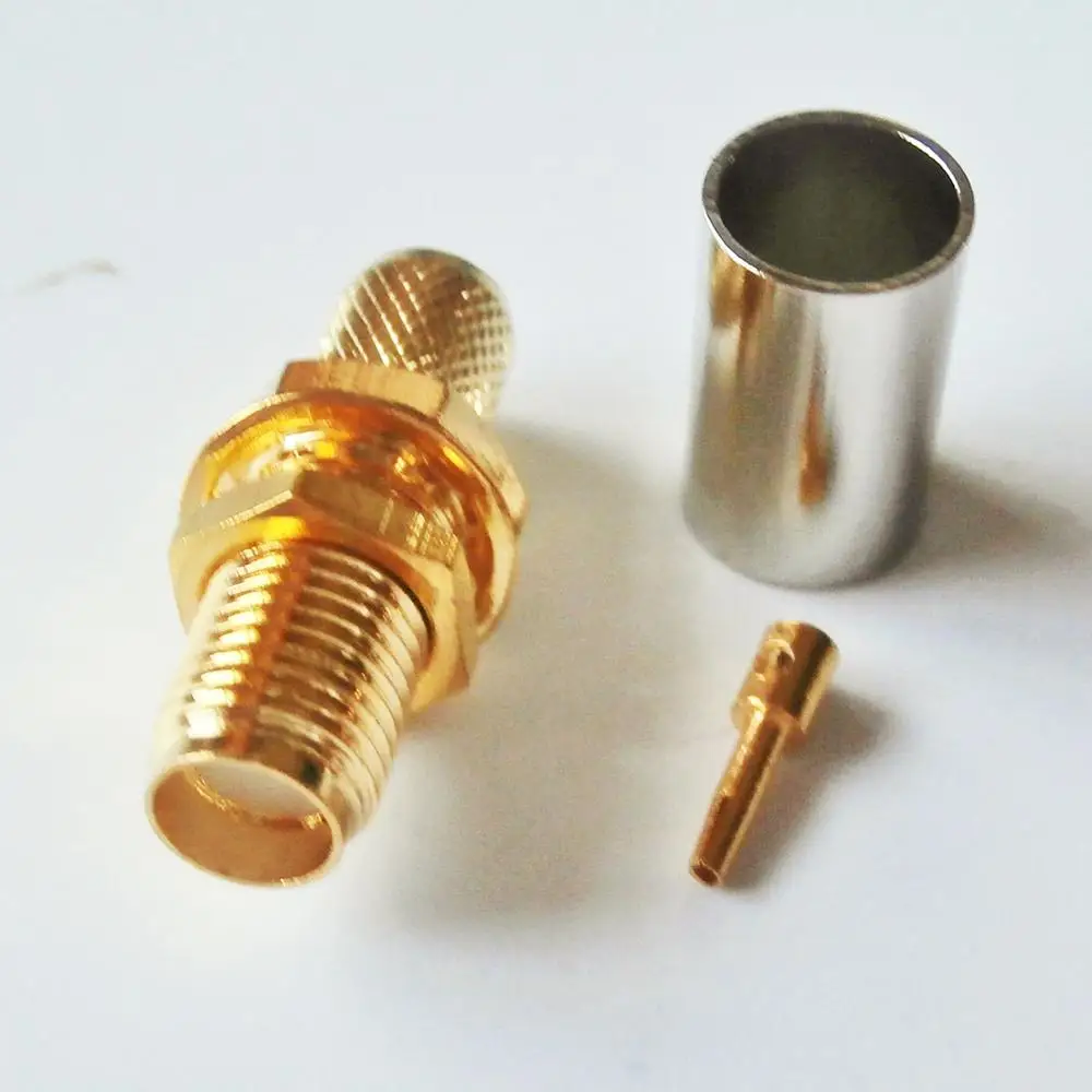 1 шт. высококачественный RF разъем SMA Гнездовой обжимной для RG8X RG-8X RG59 LMR240 кабель с