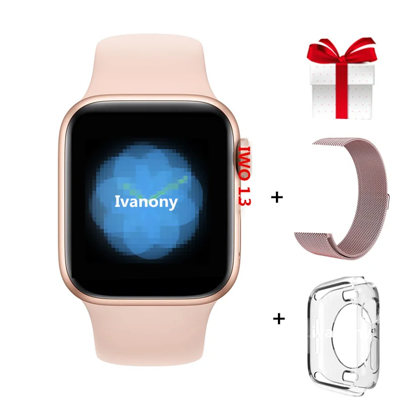 C Часы SmartWatch IWO 13 Series 5 IWO13 умные часы 40 мм 44 мм для Apple IOS Android телефон SIRI сердечный ритм ЭКГ музыкальный плеер PK IWO 11 8 - Цвет: C