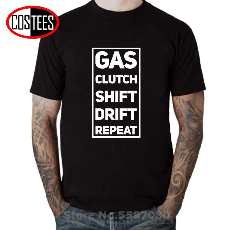 Футболка JDM в японском стиле с переключением клатча газа дрифтом и повторением