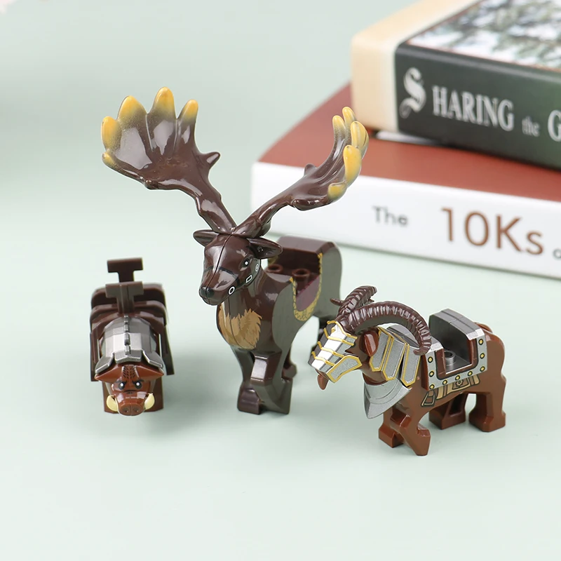 

Single Wild Dwarf Boar Sheep Goat Mount Building Blocks MOC Medieval Series Animal Accessories Model Kits Bricks Kids Toys