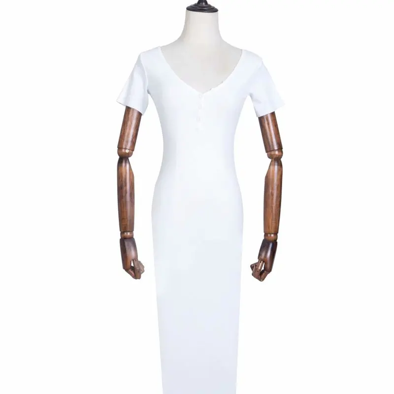 Ms D + 19822 30 Модное Новое платье с v образным вырезом коротким рукавом женское vestidos de