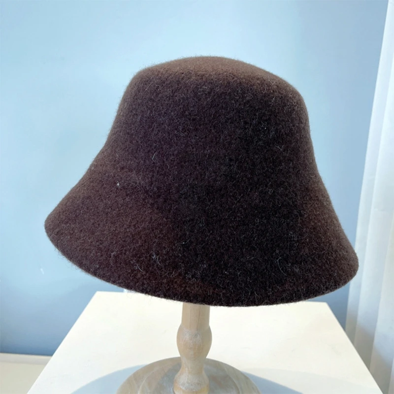 

Мягкая теплая утолщенная шапка для раковины женская зимняя шапка шерстяная винтажная Панама для прогулок на улице подарки для активного от...