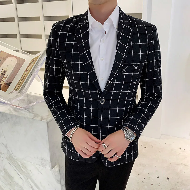 Мужской костюм высококачественный мужской блейзер Модный повседневный
