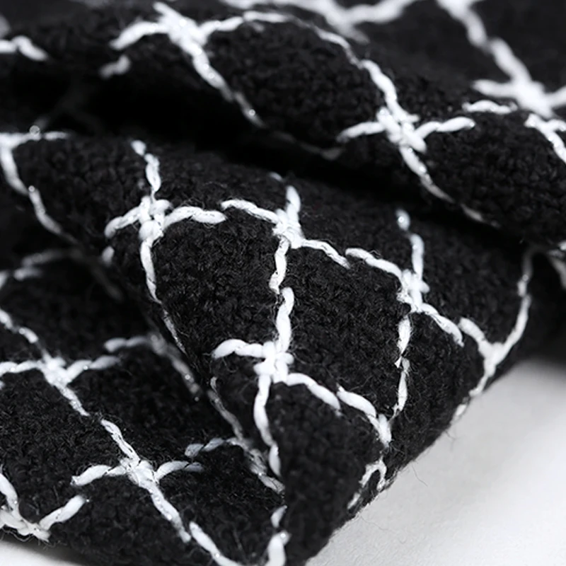 19 Весна и Осень новинка 140 см ширина бренд твидовая ткань для женщин пальто шерсть