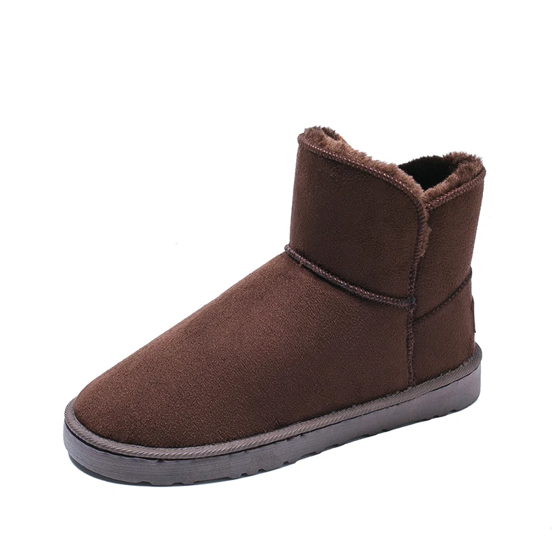 2019 г. Зимние сапоги женская зимняя толстая нескользящая теплая дышащая короткая