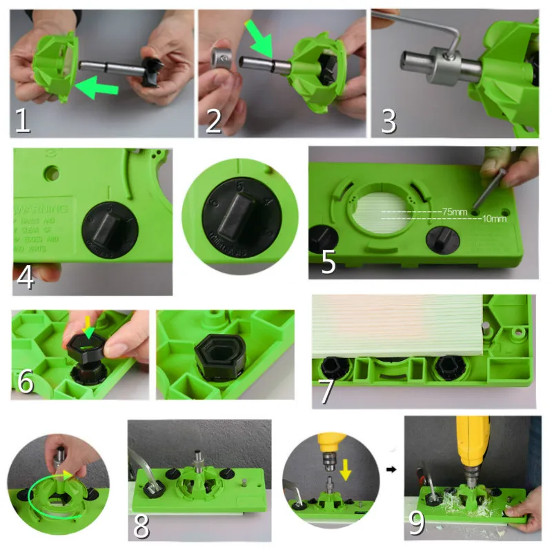 Направляющая для сверления отверстий в стакан 35 мм инструмент деревообработки