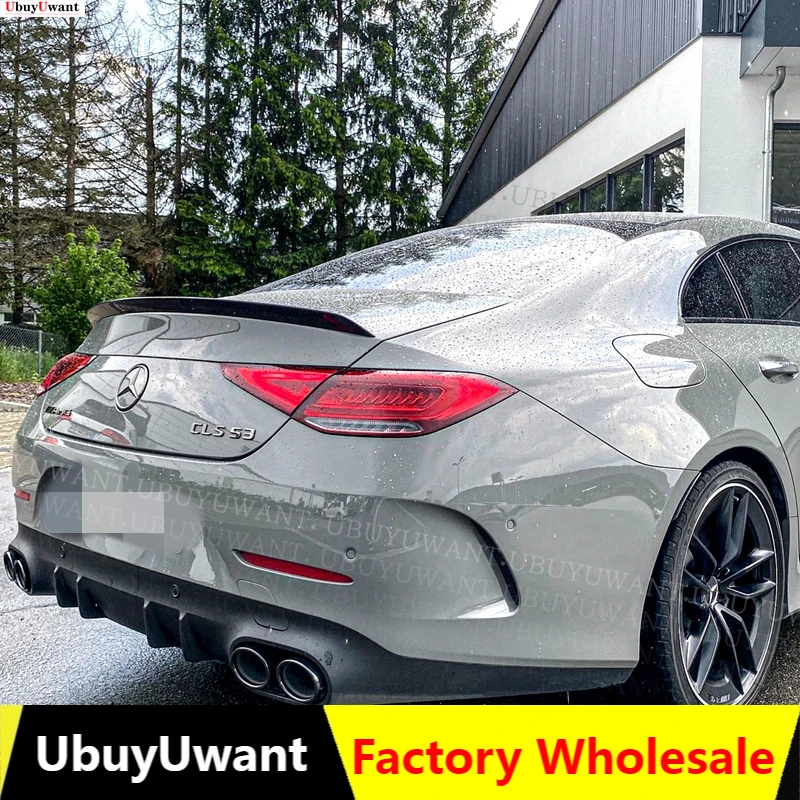 

Carbon Fiber Car Rear Spoilers Trunk Tail Wing Lip Spoiler For Mercedes Benz W257 CLS 300 350 2018-2021 Rear Wing Carbon Fiber