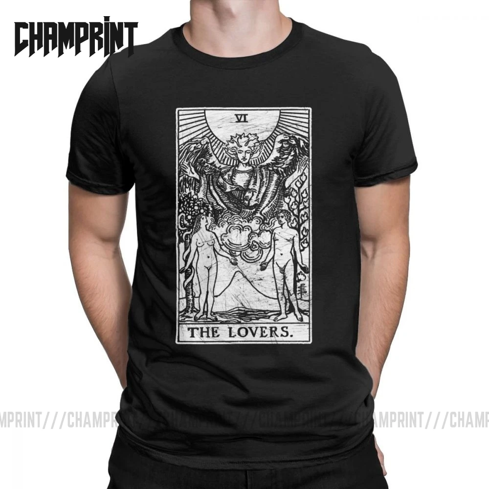 Футболка для влюбленных с картой Таро основная Аркана приносящая удачу мужская