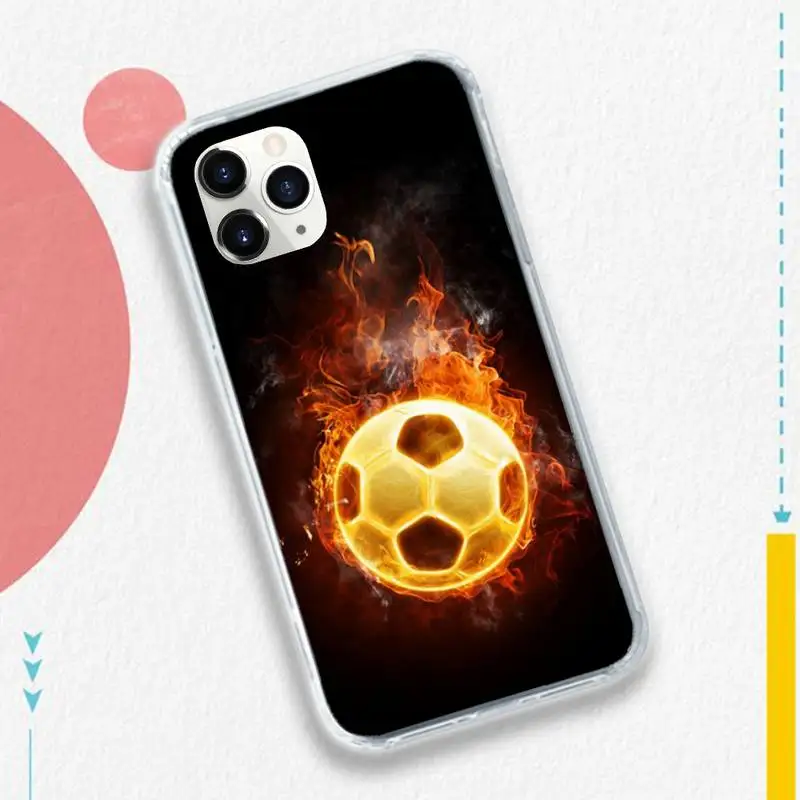 

Football Soccer ball fashion design Phone Case for iPhone 11 12 mini pro XS MAX 8 7 6 6S Plus X 5S SE 2020 XR luxury shell