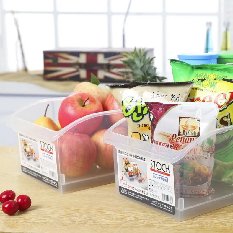 

Japanese Plastic Lidless Refrigerator Storage Box Drawer Type Fruit Storage Box Transparent Kitchen Food Storage Organize Box