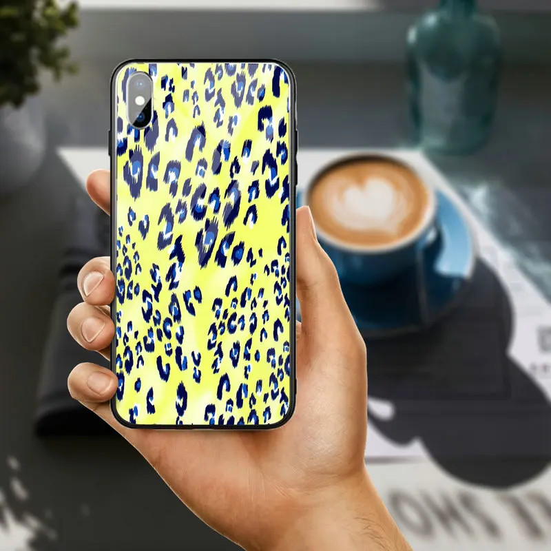 Чехлы для телефонов из закаленного стекла с леопардовым принтом тигра