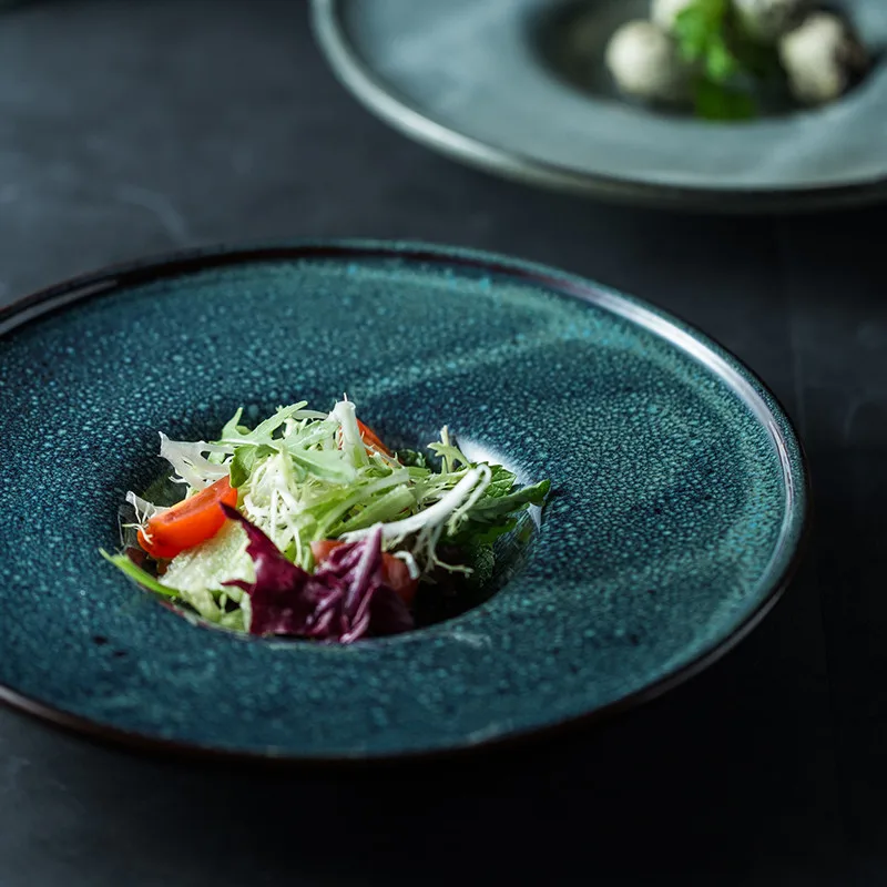 European Creative Personality Ceramic Western Pasta Dish Soup Straw Hat Dessert Plate Kitchen Dinnerware Home Deep | Дом и сад