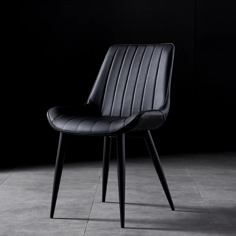 Скандинавский стол стул простой домашний кожаный обеденный Инс сетка красный