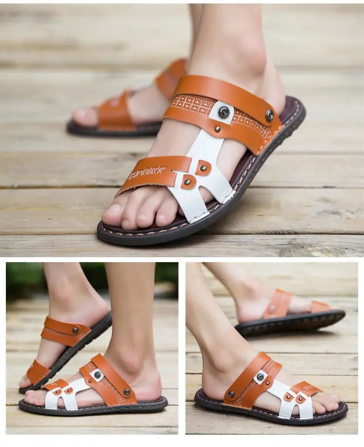 Мужские летние сандалии большого размера Повседневная пляжная обувь