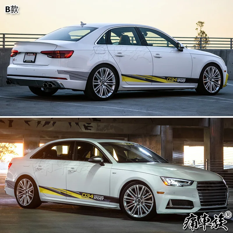 

Автомобильные наклейки для Audi A3 A4 A6 RS3 RS4 SR6 модификация кузова пользовательские модные спортивные декоративные наклейки