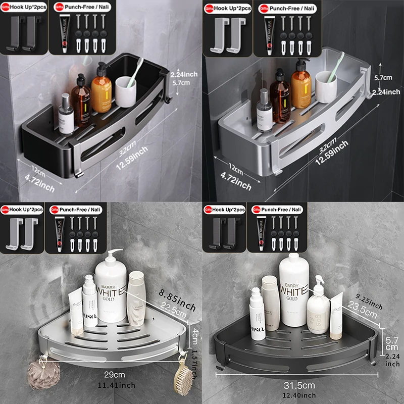 Joybos космическая алюминиевая полка для ванной комнаты Полки душа без сверления