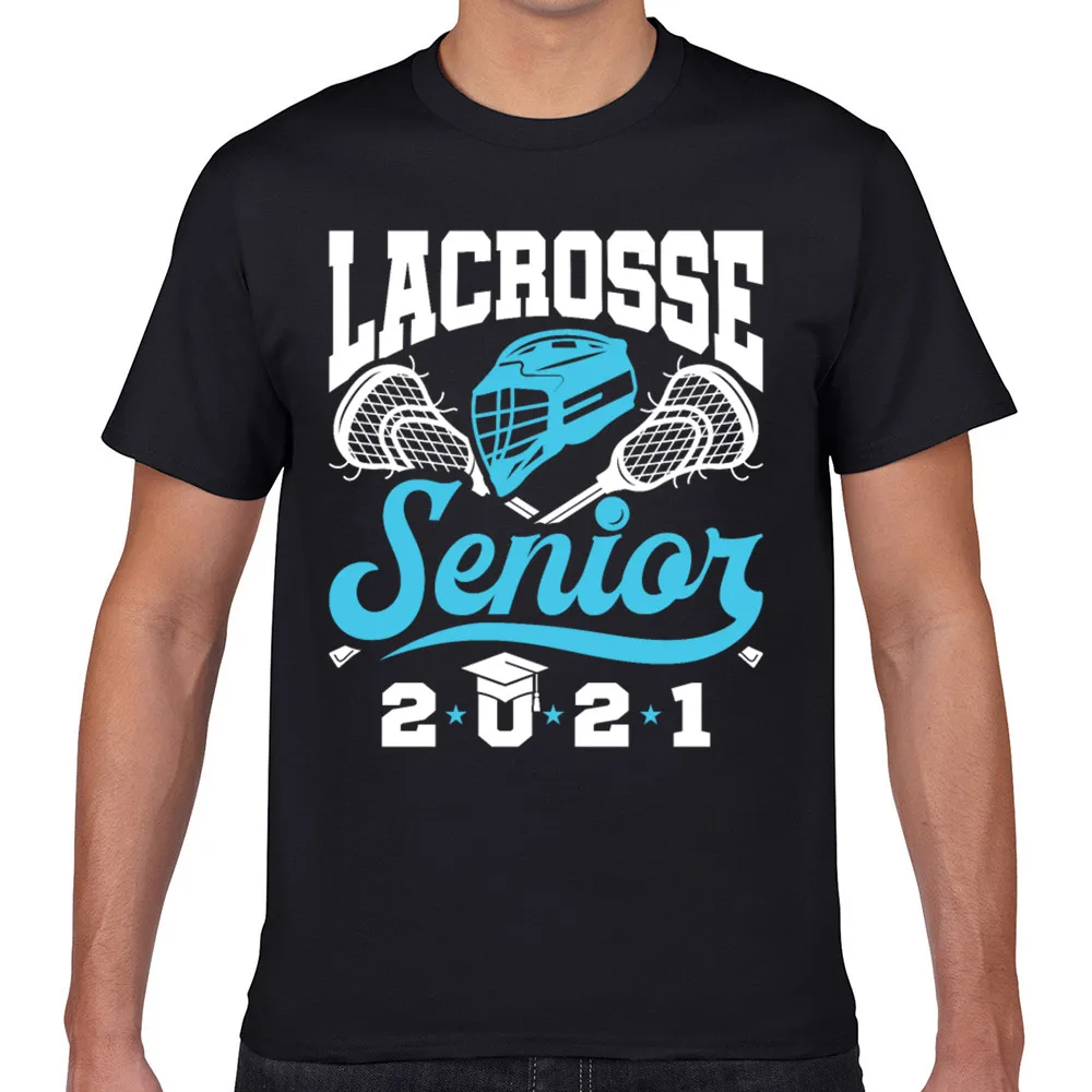 

Tops T Shirt Men lacrosse senior 2021 Fit Inscriptions Geek Cotton Male Tshirt