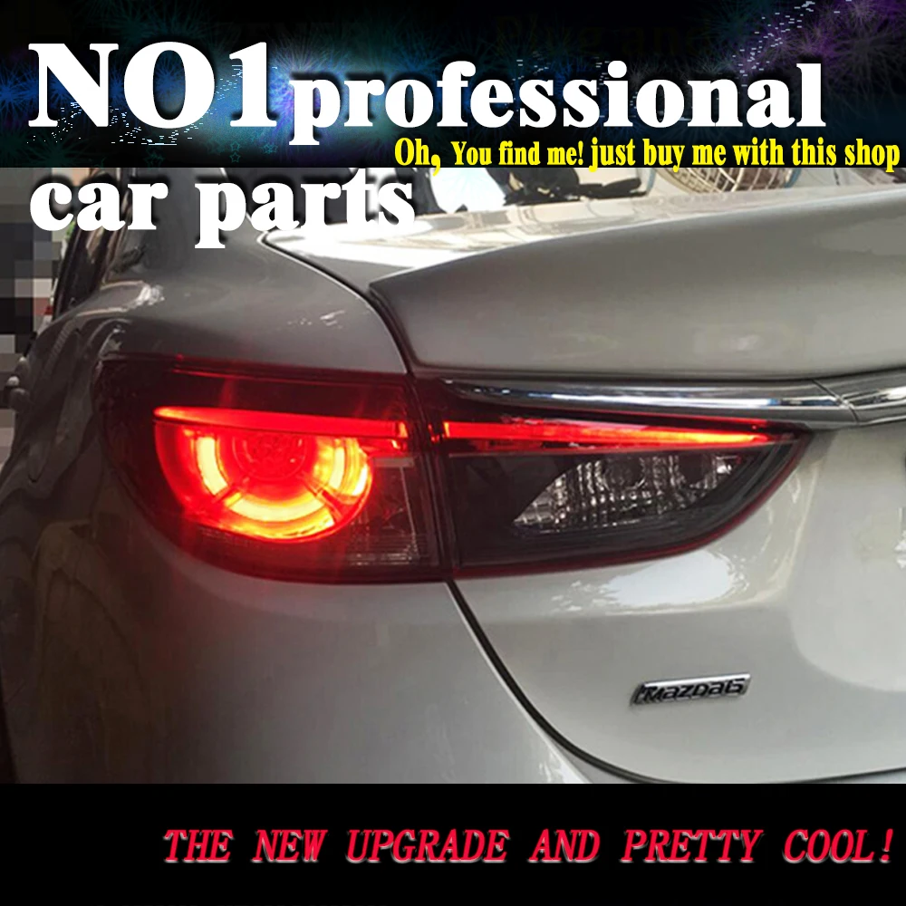 

OUMIAO Tail Lamp for Mazda 6 Atenza LED Tail Light 2014-2016 New Mazda6 LED Rear Lamp LED DRL+Brake+Park+Signal Stop Lamp