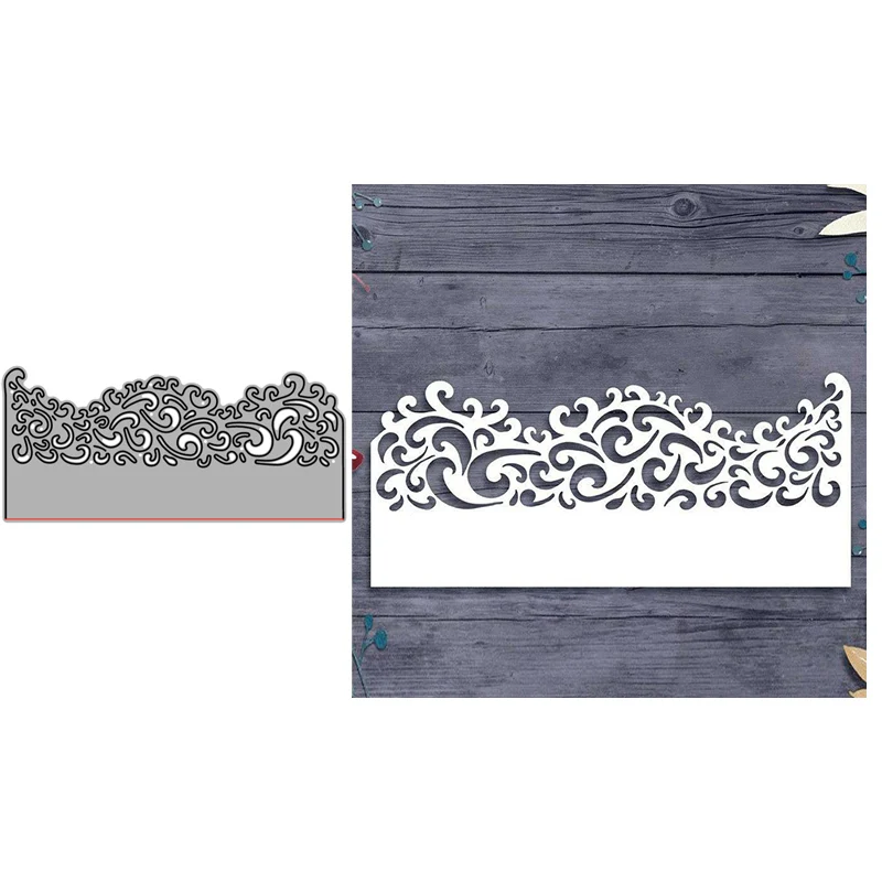 

Wave Stripe Border Decoration Metal Cutting Dies for Diy Scrapbooking-Photo Album Paper Cards Die Cut Stencils New 2021