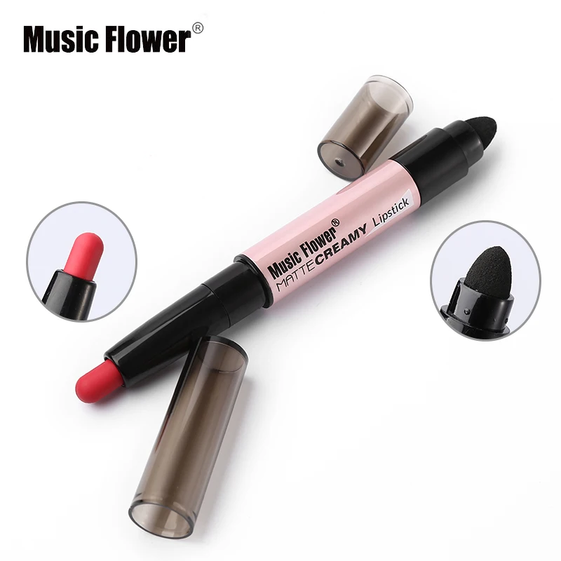 Матовая губная помада Music Flower с губкой водостойкая стойкая для макияжа